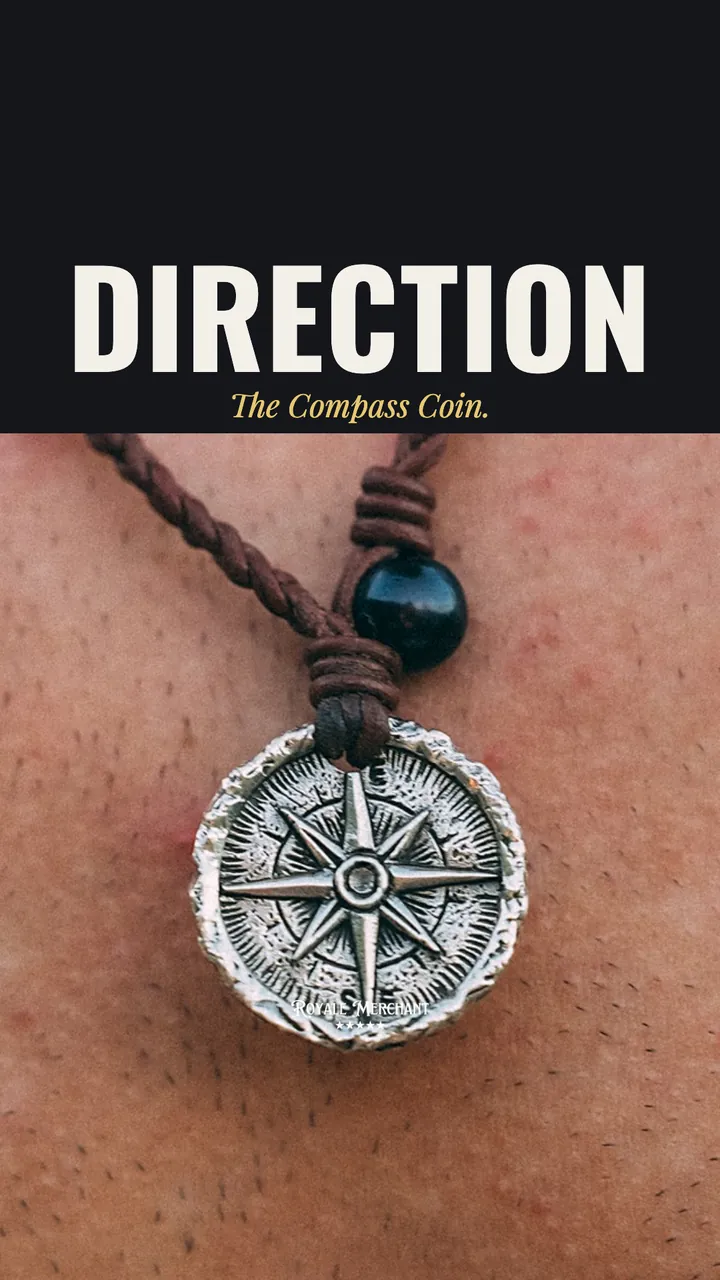 Sample ad: one-word cover for Compass Coin